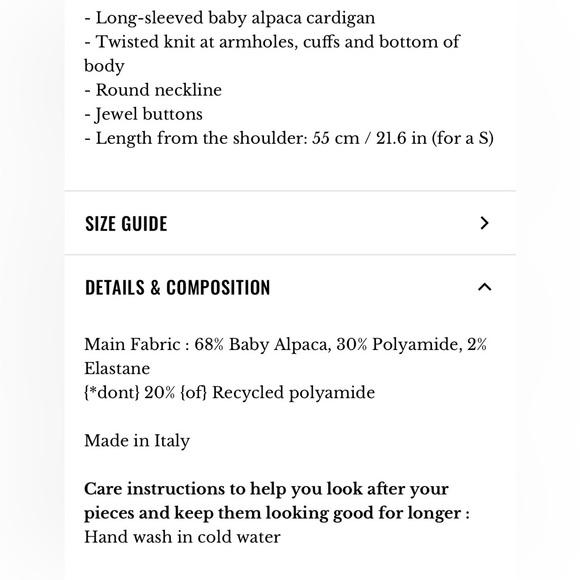 Sezane Othello Light Gray Cardigan XS - Picture 5 of 5